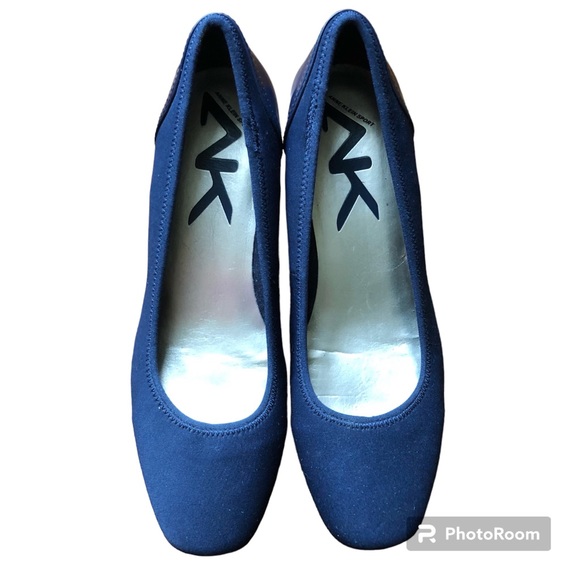 Anne Klein Sport Womens Wisher Pumps Navy Wedges Size 9 - Picture 3 of 9